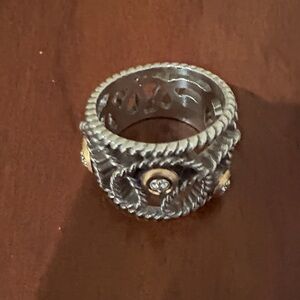 Brighton Silver and Gold Textured Ring